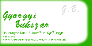 gyorgyi bukszar business card